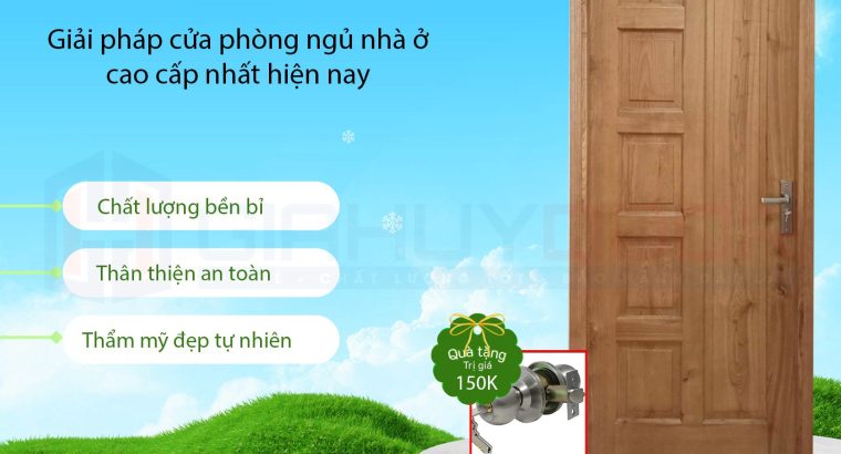 CỬA PHÒNG NGỦ GIAHUYDOOR – THẨM MỸ CAO, GIÁ TỐT, DỄ LẮP ĐẶT